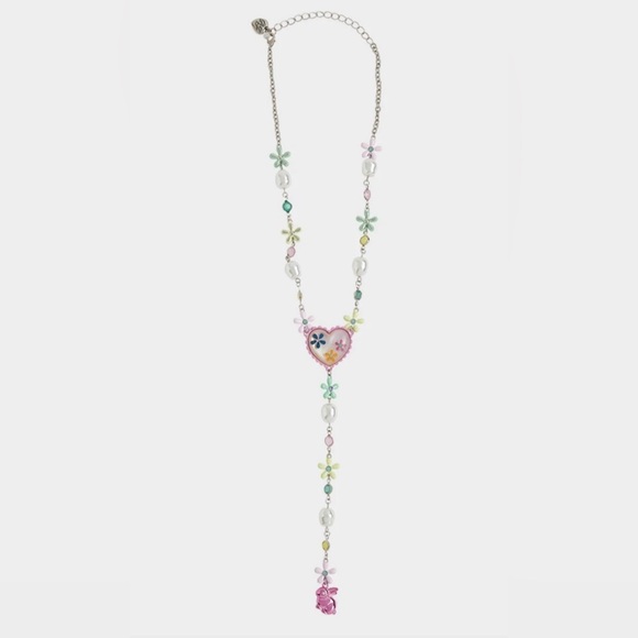 BETSEY JOHNSON Easter Y-Shaped Necklace with Charms Baubles and Bunny Rabbit NWT - Picture 6 of 10